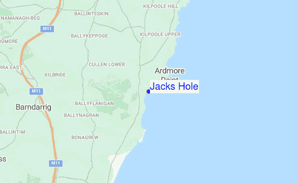 Jacks Hole location map