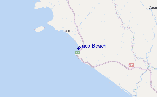Jaco Beach location map