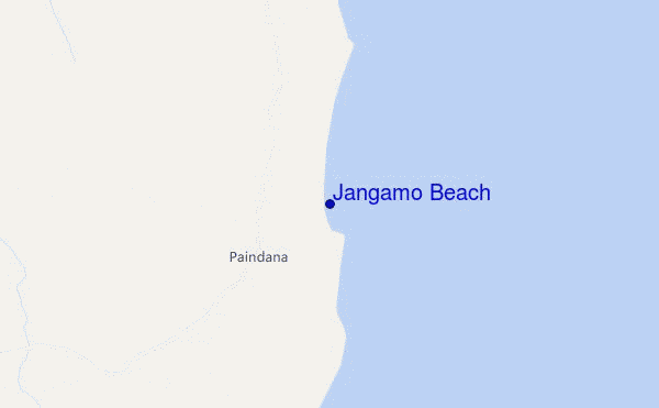 Jangamo Beach location map