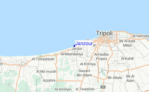 Janzour Location Map