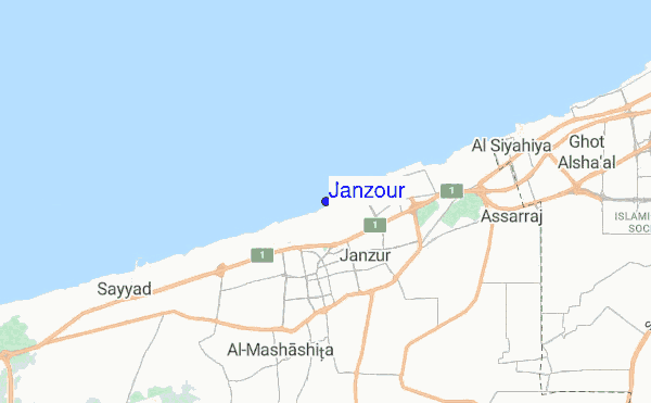 Janzour location map