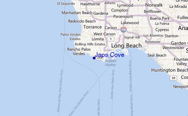 Japs Cove Location Map