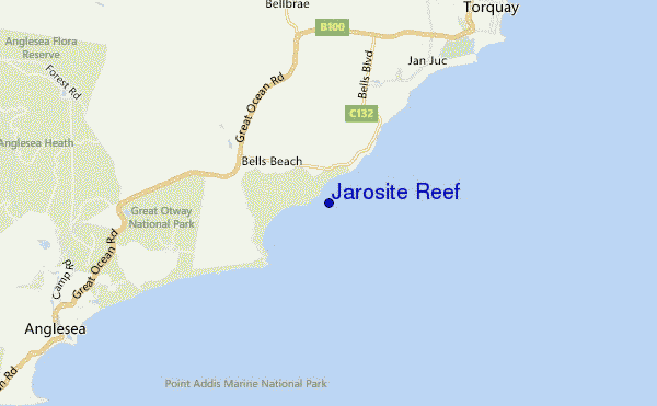 Jarosite Reef location map