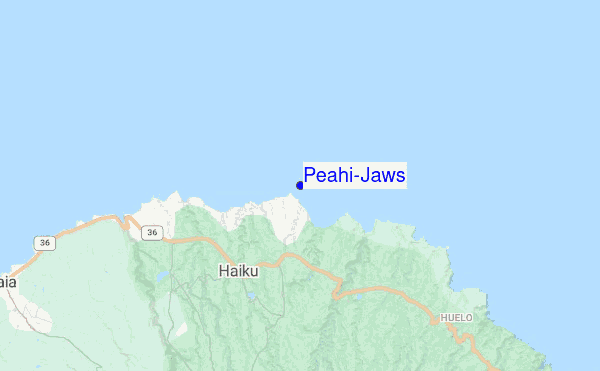 Peahi/Jaws location map