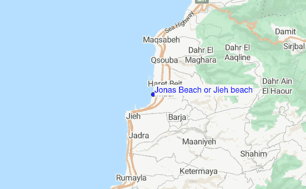 Jonas Beach or Jieh beach location map