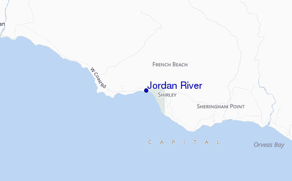 Jordan River location map