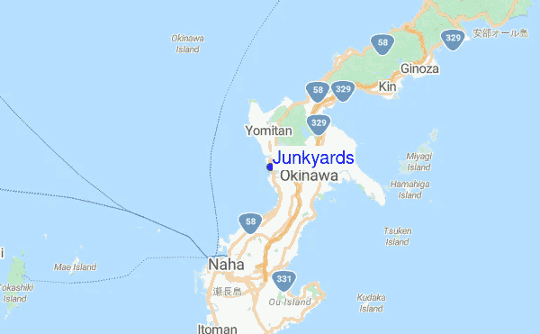 Junkyards Location Map