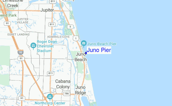 Juno Pier location map