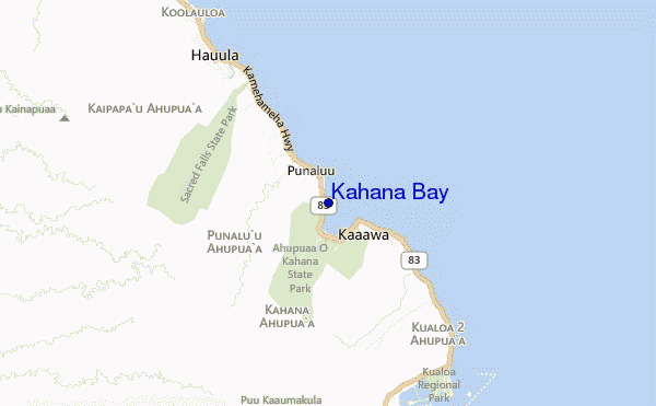 Kahana Bay location map