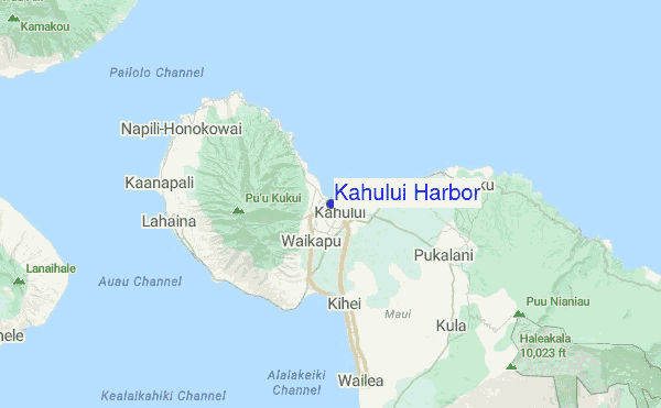 Kahului Harbor Location Map