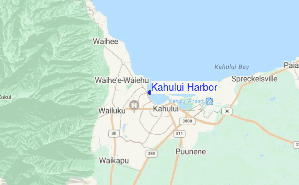 Kahului Harbor location map