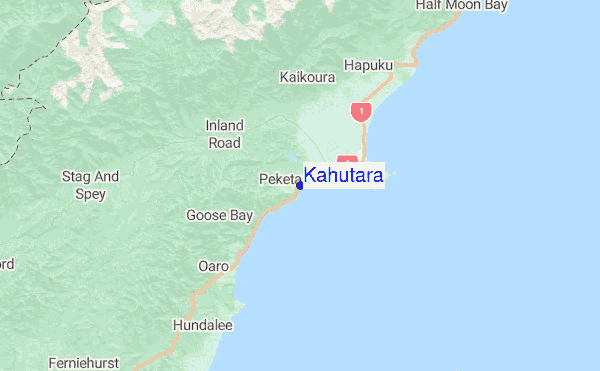 Kahutara Location Map