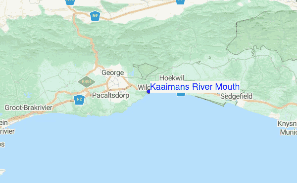 Kaaimans River Mouth Location Map