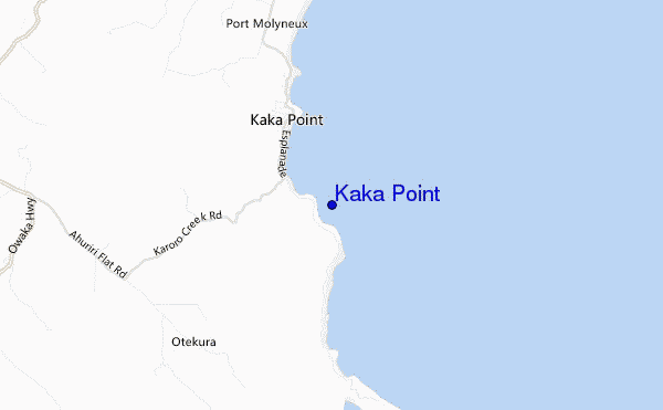 Kaka Point location map