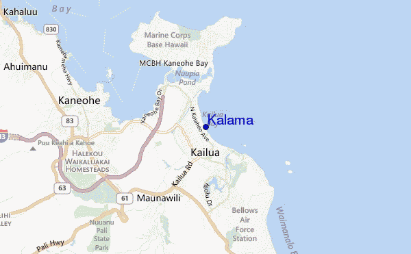 Kalama location map