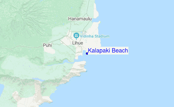 Kalapaki Beach location map