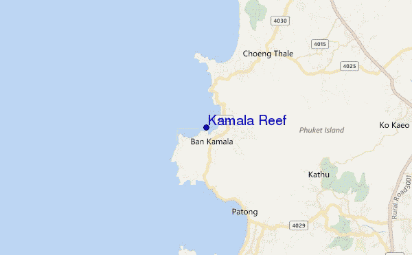 Kamala Reef location map