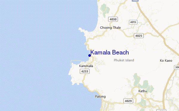 Kamala Beach location map