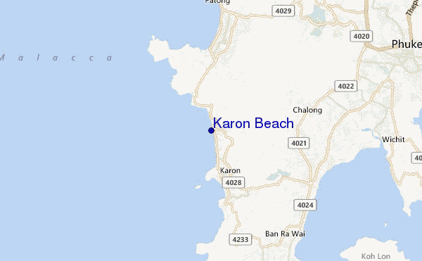 Karon Beach location map