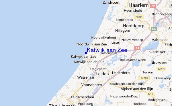 Katwijk aan Zee Location Map