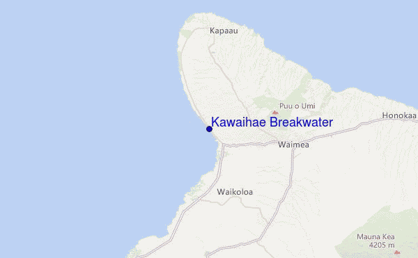 Kawaihae Breakwater Location Map