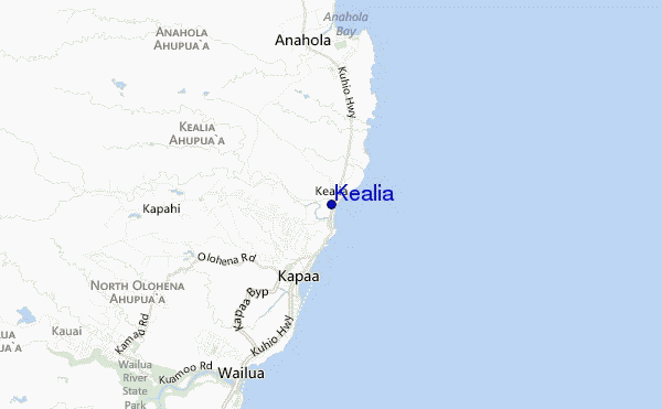 Kealia location map