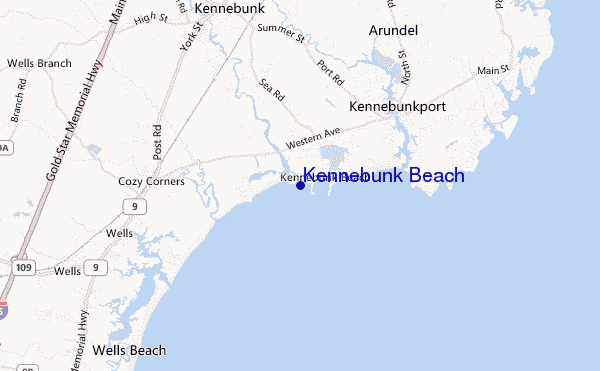 Kennebunk Beach location map