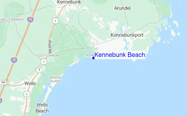 Kennebunk Beach location map