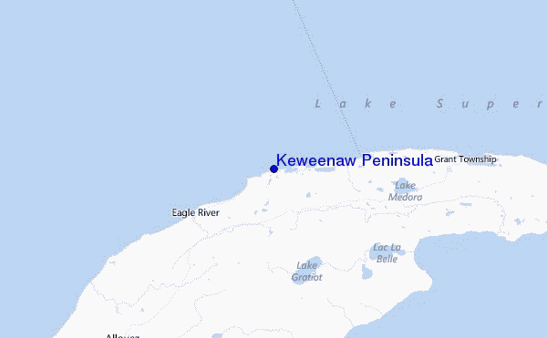 Keweenaw Peninsula Location Map