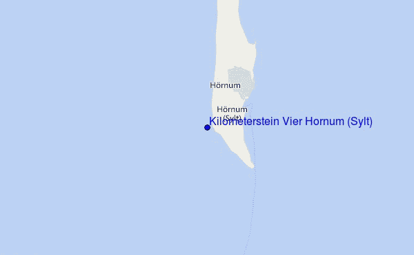 Kilometerstein Vier Hornum (Sylt) location map