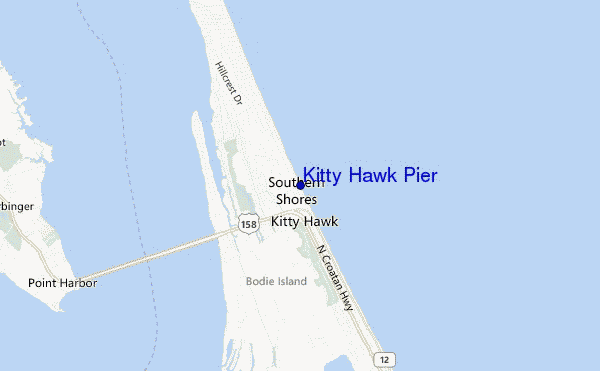 Kitty Hawk Pier location map