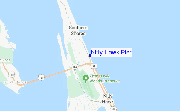 Kitty Hawk Pier location map