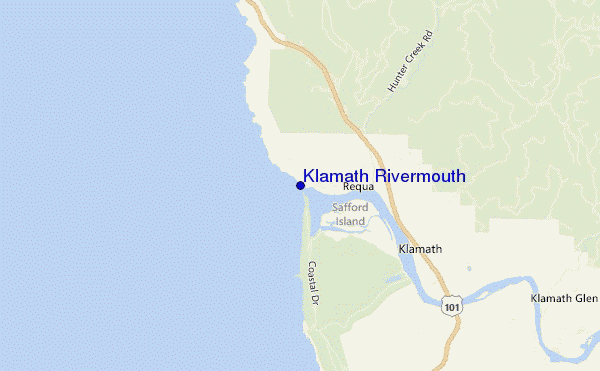 Klamath Rivermouth location map