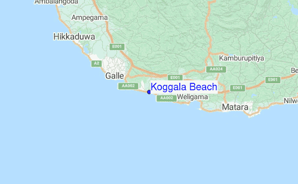 Koggala Beach Location Map