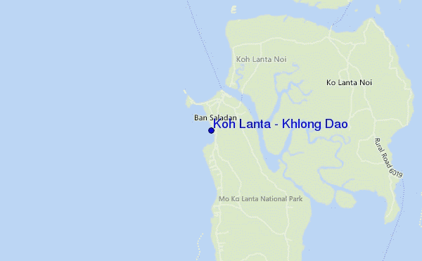 Koh Lanta - Khlong Dao location map