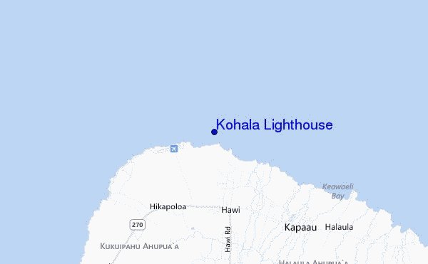 Kohala Lighthouse location map