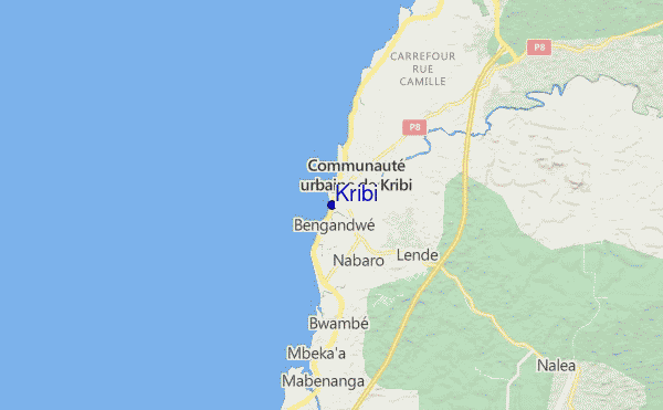 Kribi location map