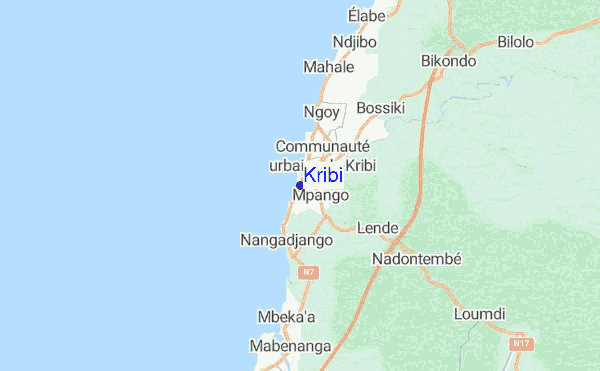 Kribi location map