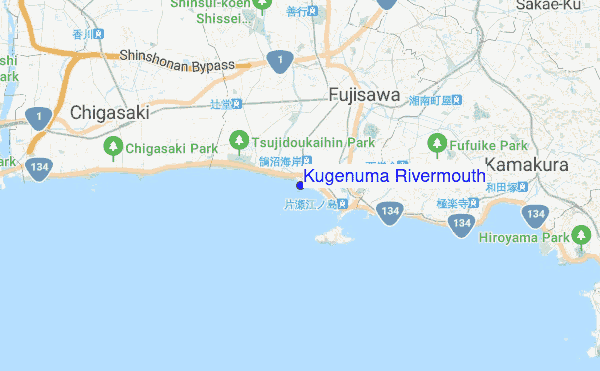 Kugenuma Rivermouth location map