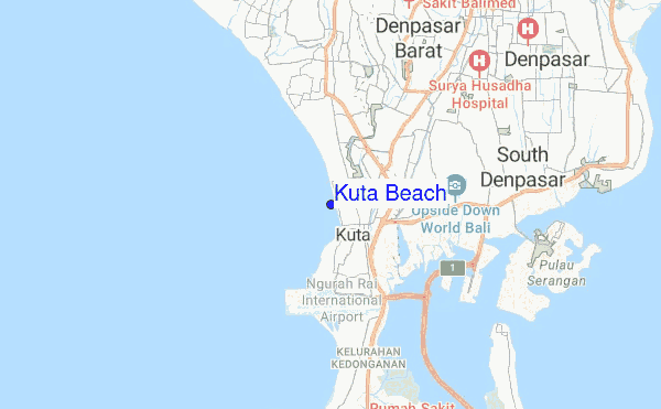 Kuta Beach location map