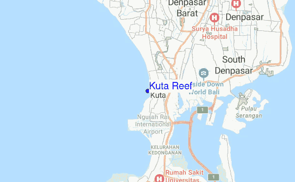 Kuta Reef location map