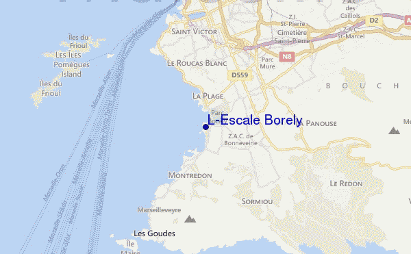 L'Escale Borely location map