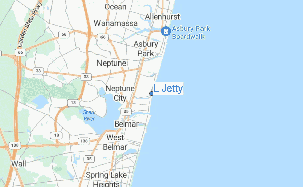 L Jetty location map