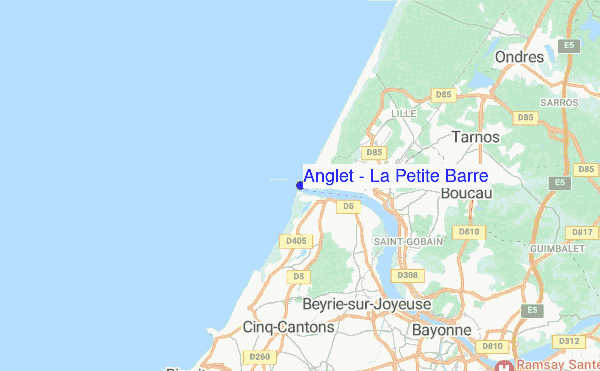 Anglet - La Petite Barre location map