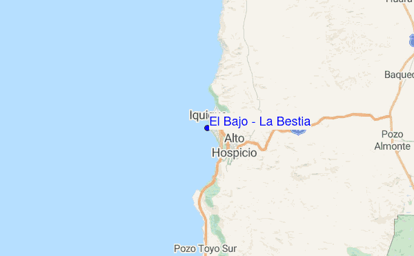 El Bajo / La Bestia Location Map