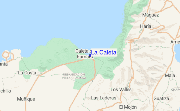 La Caleta location map