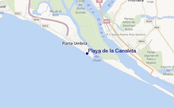 Playa de la Canaleta location map