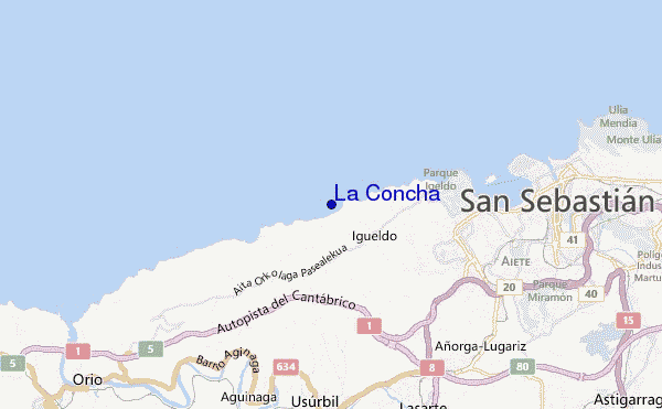 La Concha location map