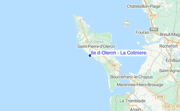 Ile d'Oleron - La Cotiniere Location Map