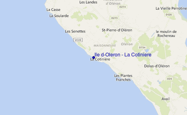 Ile d'Oleron - La Cotiniere location map
